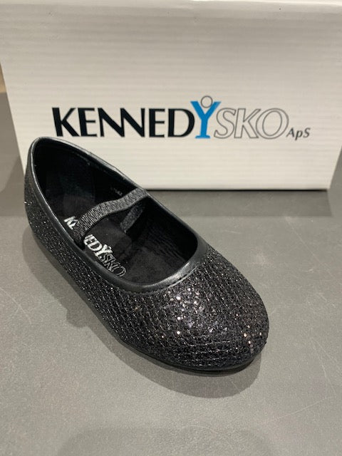 Kennedy Sko, Ballerina - Sort Glimmer