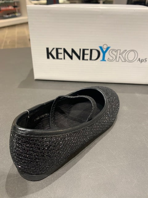 Kennedy Sko, Ballerina - Sort Glimmer