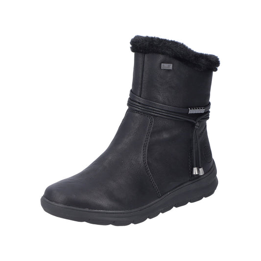 Rieker - dame støvle, 52-0979 - Sort