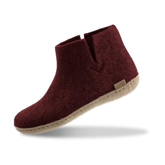Glerups - Støvle med skindsål - 64-0278 - Mørkerød/Beet