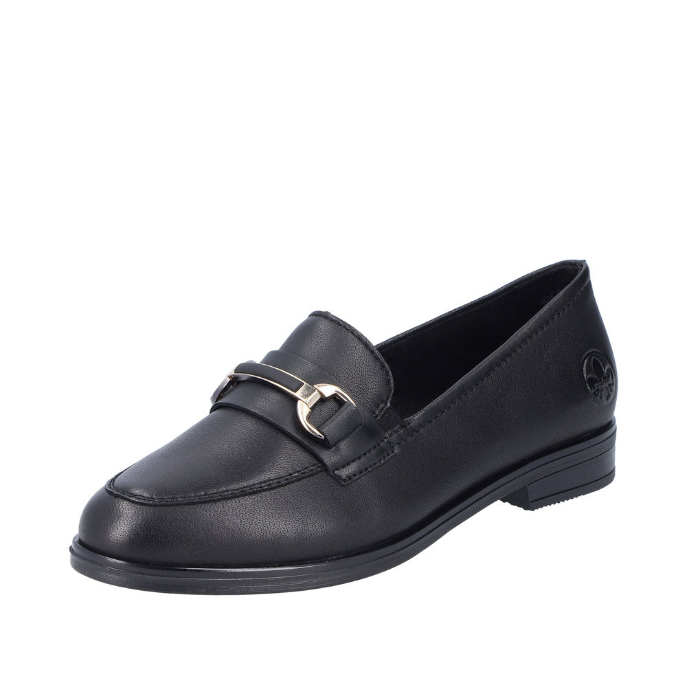 Rieker - Dame loafer, 23-0646 - Sort