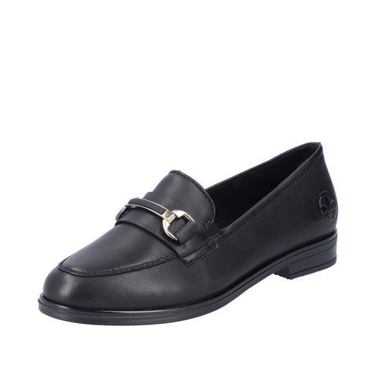 Rieker - Dame loafer, 23-0646 - Sort