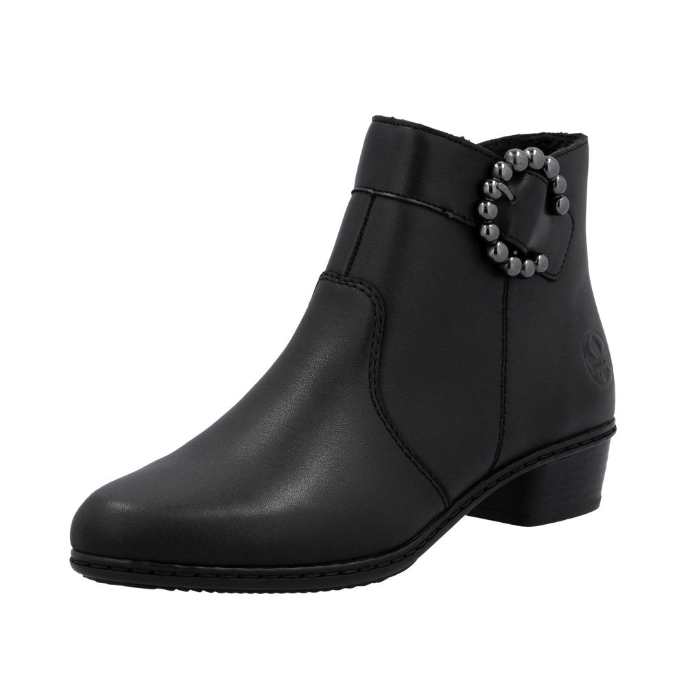 Rieker - Dame støvle, 52-0980 - Sort