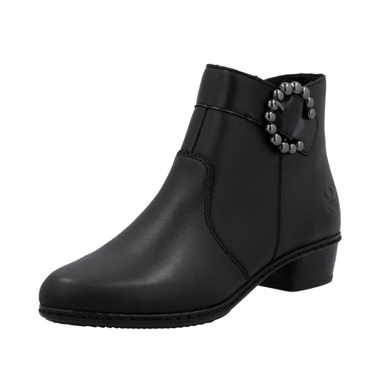 Rieker - Dame støvle, 52-0980 - Sort