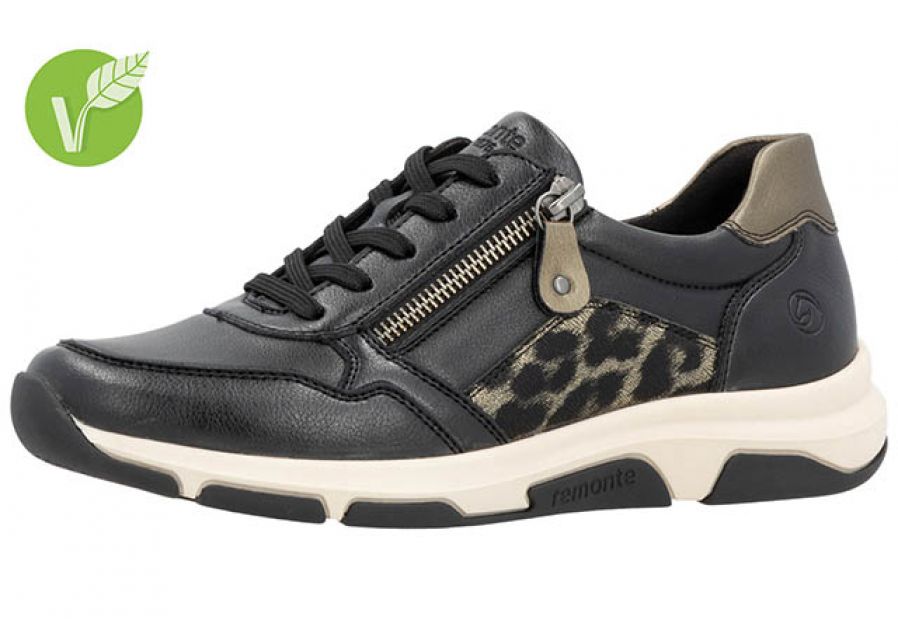 Remonte - Sneaker str. 42-45 - 76-1116 - Sort/leo