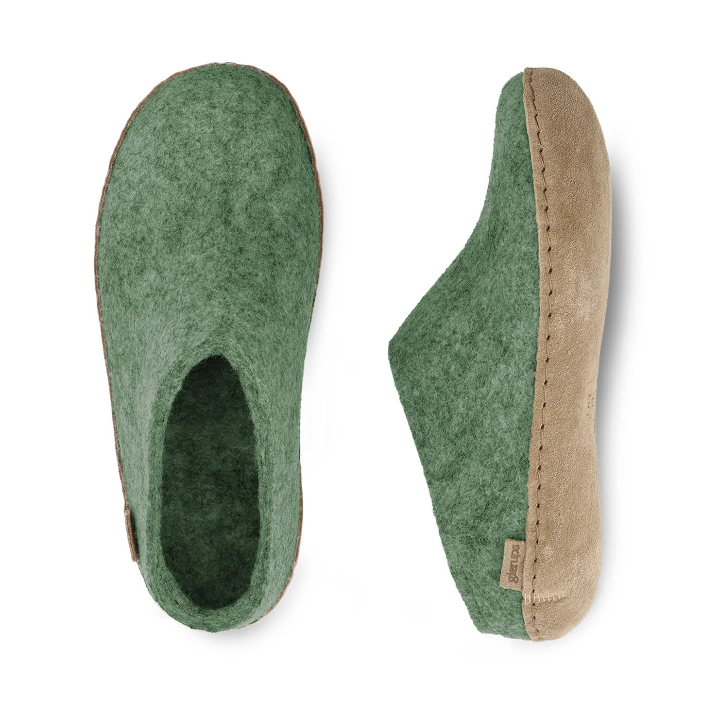 Glerups - Slip-on m/skindsål, 64-0276 - Moss