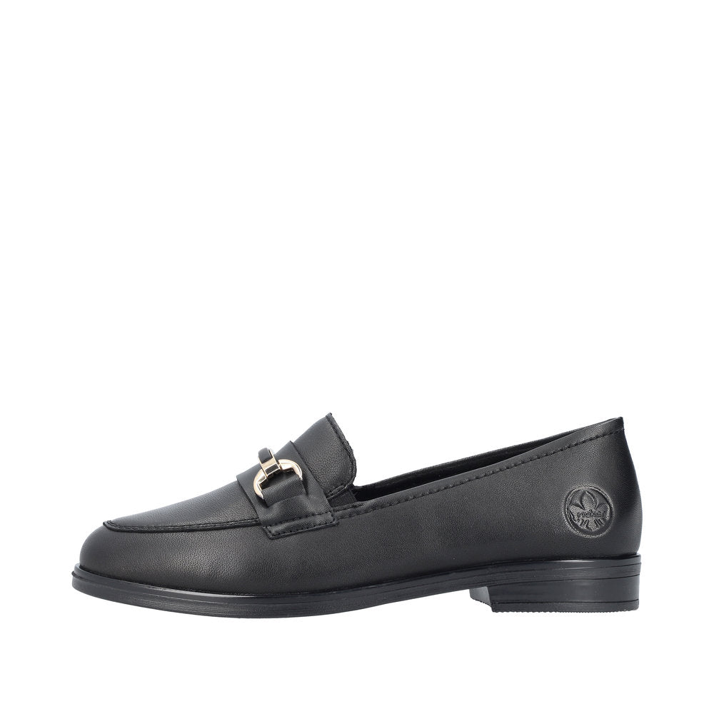 Rieker - Dame loafer, 23-0646 - Sort