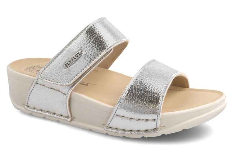 Fly Flot - Slipper m/velcro, 44-0357 - Sølv