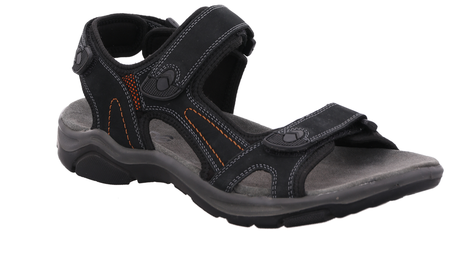 Rohde - Herre sandal m/velcro, 46-0191 - Sort