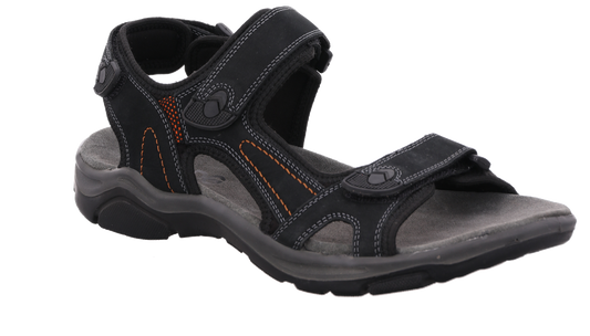 Rohde - Herre sandal m/velcro, 46-0191 - Sort