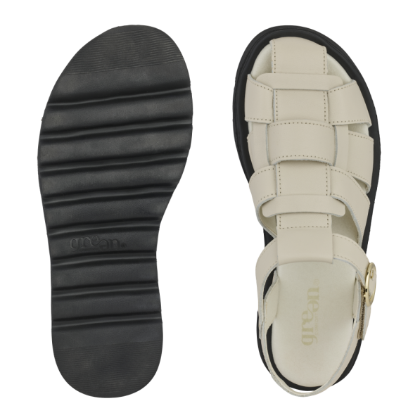 Green Comfort - Allow Sandal med lukket tå, 42-0689 - Cream White