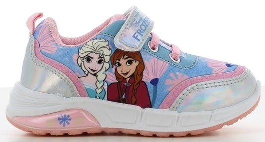 Disney - Frozen sneaker m/lys, 76-1049 - Blå/lyserød