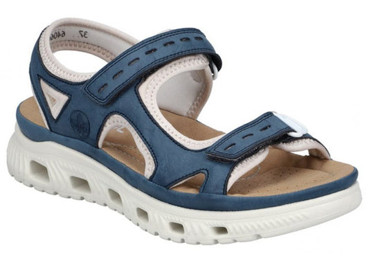 Rieker - Dame sandal, 42-0693 - Blå