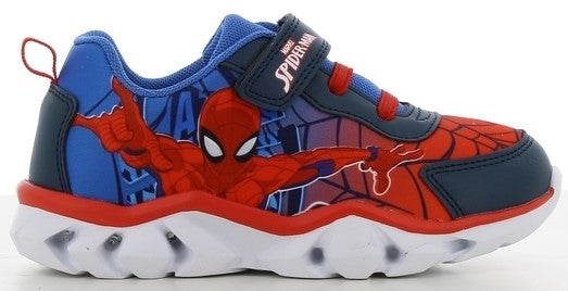 Marvel - Spiderman sneaker m/lys, 76-1050 - Rød/blå