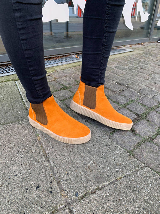 Gabor, Støvle med elastik - Brændt Orange