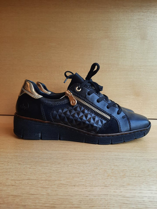 Rieker - Sneakers med lynlås, 76-0701 - sort
