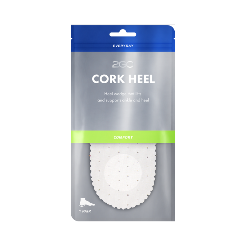 2GO -  Cork Heel 10mm - Dame, 99-0527