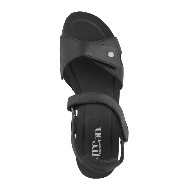 Green Comfort - Wave sandal - 42-0576 - Sort