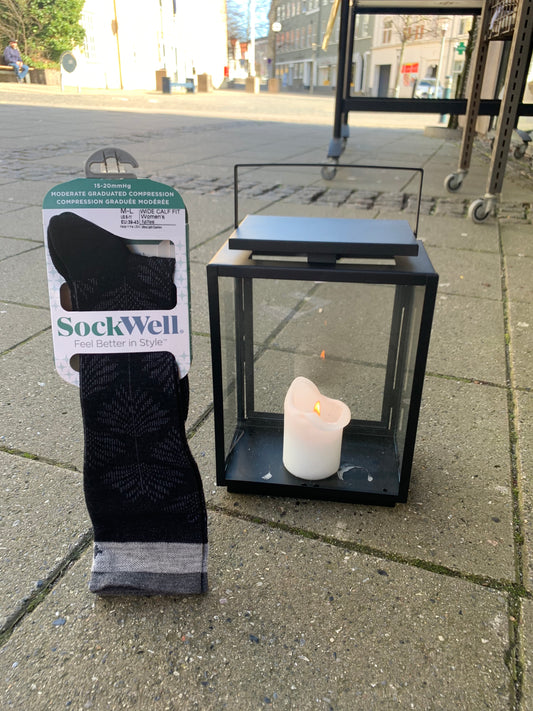 SockWell, Kompressionsstrømpe - Sort/Grå