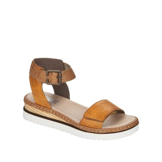 Rieker - Dame sandal, 42-0556 - Lysebrun