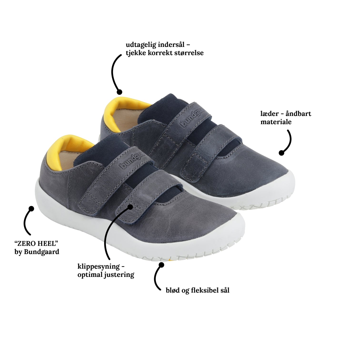 Bundgaard - Benjamin Velcro "Zero Heel", BG101153 519, Blå