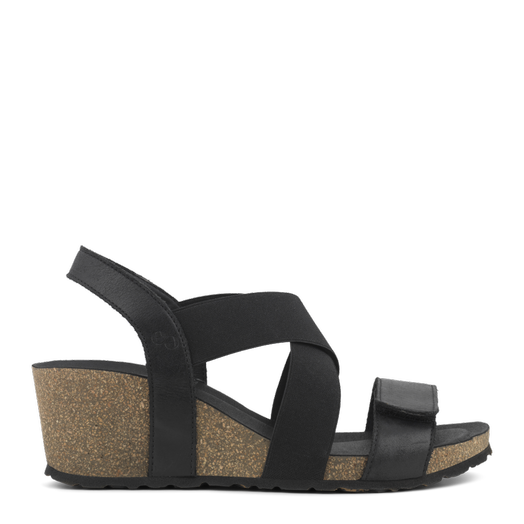 Green Comfort - Wave sandal m/elastik, 42-0631 - Sort