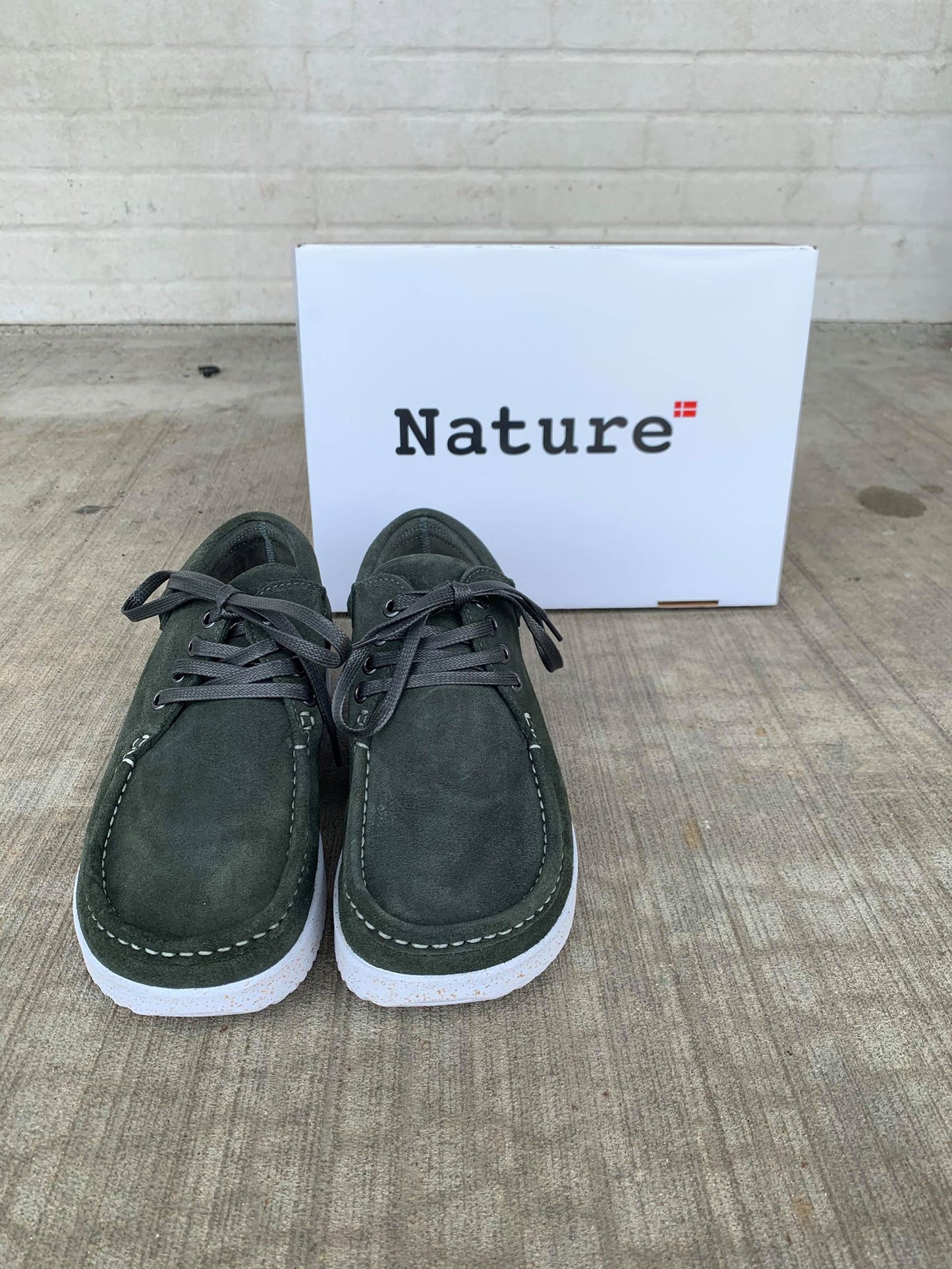 Nature Footwear, Anna med gummisål - Bottle Green