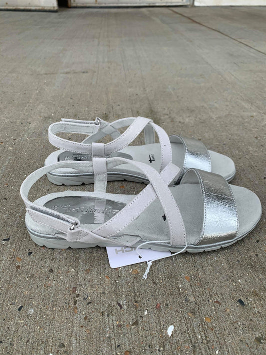 Tamaris - Sandal med velcrorem, 42-0371 - Sølv