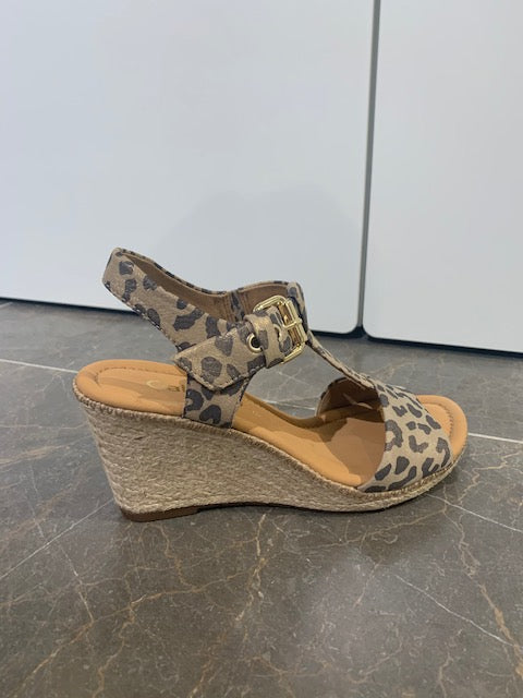 Gabor, Sandal med kilehæl - Leopard